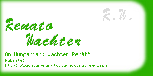 renato wachter business card