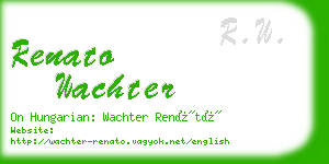 renato wachter business card